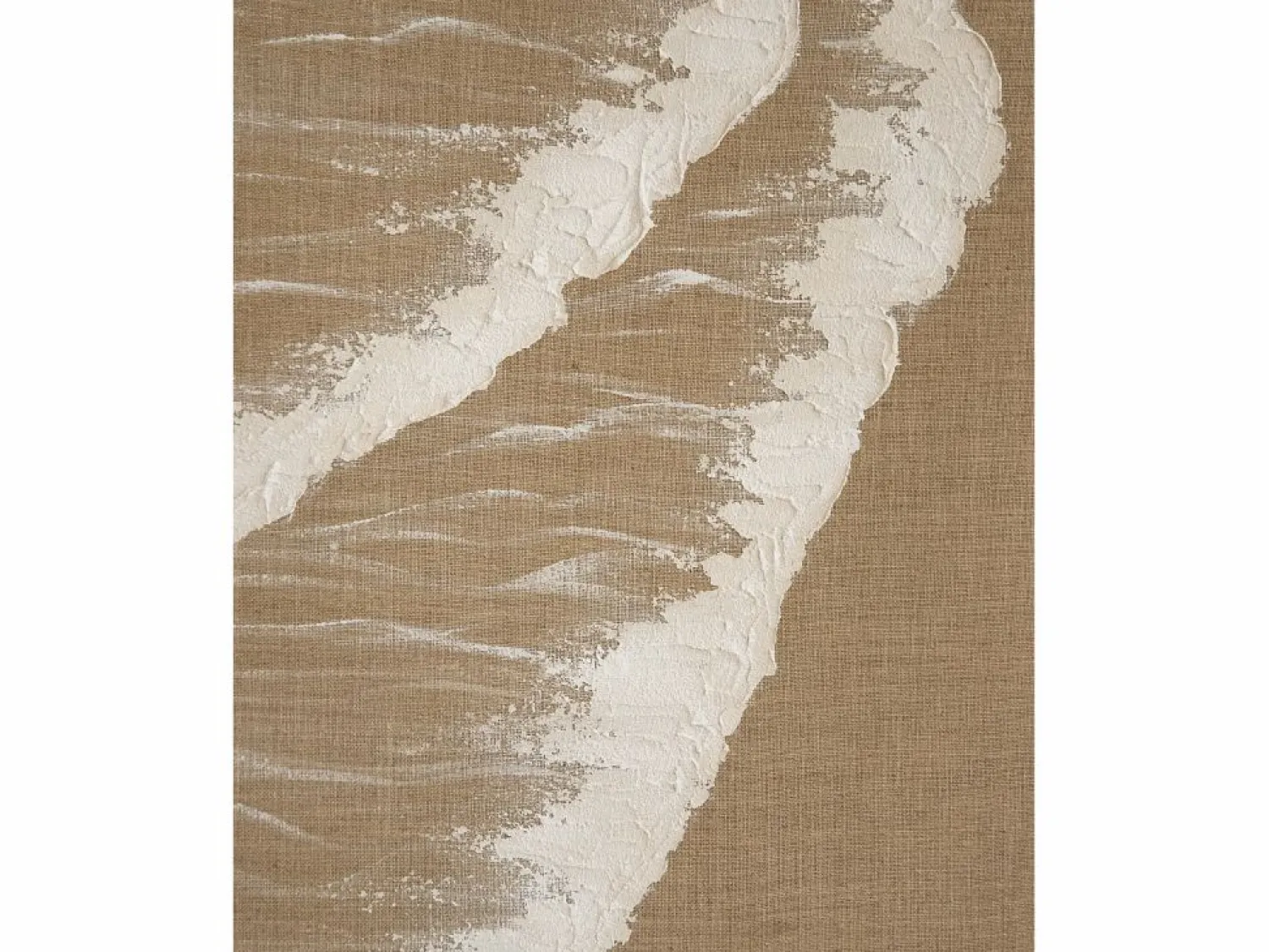 DECOWOOD Cuadro decorativo sobre lienzo de lino con marco de madera marrón oscuro pintado artesanalmente con pintura al oleo de 100x150cm - ADRIANA -