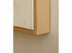 DECOWOOD Cuadro decorativo sobre lienzo de lino con marco de madera marrón claro pintado artesanalmente con pintura al oleo de 60x80cm - MAYA - Multicolor