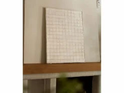 New Cuadro decorativo sobre lienzo de algodón con marco de madera blanco pintado artesanalmente con pintura al oleo de 100x150cm - JAN - Cuadro