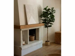 Online DECOWOOD Cuadro decorativo sobre lienzo de algodón pintado artesanalmente con pintura al oleo sin marco de 60x80cm - ADRIANA - Beige
