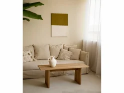 Hot Cuadro decorativo sobre lienzo de algodón con marco de madera marrón claro pintado artesanalmente con pintura al oleo de 100x150cm - MARINA - Cuadro