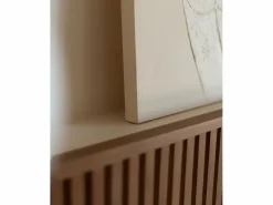 DECOWOOD Cuadro decorativo sobre lienzo de algodón con marco de madera marrón claro pintado artesanalmente con pintura al oleo de 80x100cm - LEO -