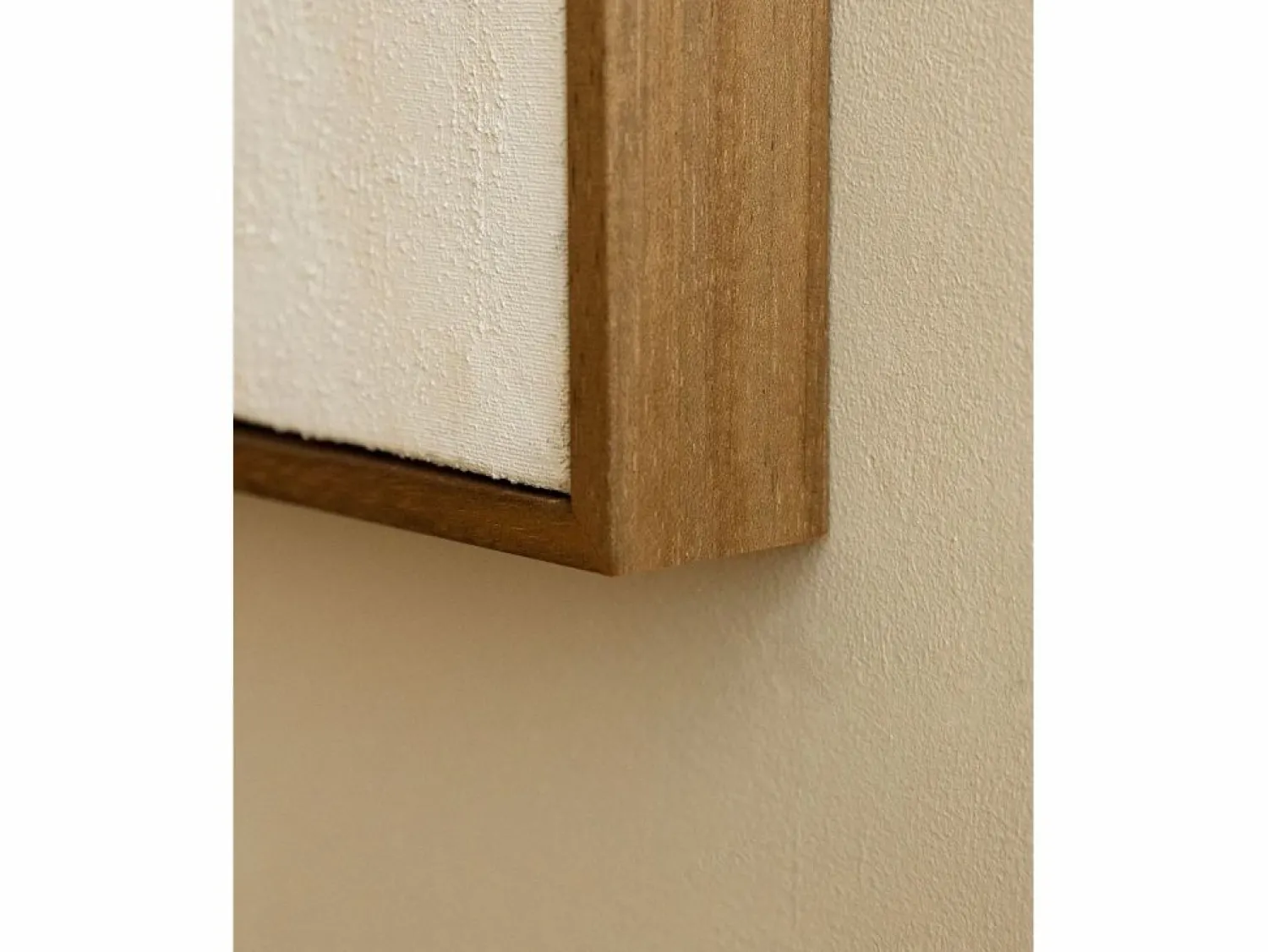 DECOWOOD Cuadro decorativo sobre lienzo de algodón con marco de madera marrón oscuro pintado artesanalmente con pintura al oleo de 100x150cm - LEO -