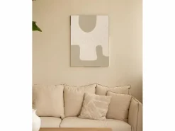 New Cuadro decorativo sobre lienzo de algodón con marco de madera negro pintado artesanalmente con pintura al oleo de 100x150cm - VARO - Cuadro