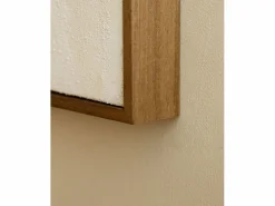 New Cuadro decorativo sobre lienzo de algodón con marco de madera blanco pintado artesanalmente con pintura al oleo de 80x100cm - MISIA - Cuadro