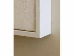 New Cuadro decorativo sobre lienzo de algodón con marco de madera blanco pintado artesanalmente con pintura al oleo de 80x100cm - MISIA - Cuadro