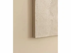 DECOWOOD Cuadro decorativo sobre lienzo de lino con marco de madera negro pintado artesanalmente con pintura al oleo de 80x100cm - NIKI - Multicolor