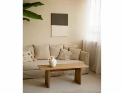 New Cuadro decorativo sobre lienzo de algodón con marco de madera blanco pintado artesanalmente con pintura al oleo de 100x150cm - MARINA - Cuadro