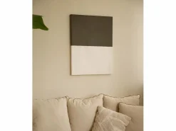 New Cuadro decorativo sobre lienzo de algodón con marco de madera blanco pintado artesanalmente con pintura al oleo de 100x150cm - MARINA - Cuadro