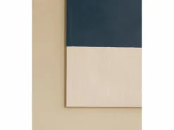 DECOWOOD Cuadro decorativo sobre lienzo de algodón con marco de madera blanco pintado artesanalmente con pintura al oleo de 100x150cm - MARINA -