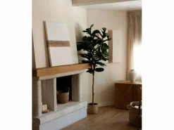 DECOWOOD Cuadro decorativo sobre lienzo de algodón con marco de madera negro pintado artesanalmente con pintura al oleo de 100x150cm - BRISA -