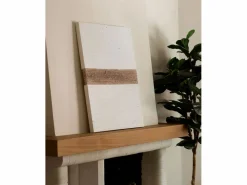 DECOWOOD Cuadro decorativo sobre lienzo de algodón con marco de madera negro pintado artesanalmente con pintura al oleo de 100x150cm - BRISA -