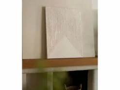 DECOWOOD Cuadro decorativo sobre lienzo de algodón con marco de madera negro pintado artesanalmente con pintura al oleo de 100x150cm - ADRIANA -