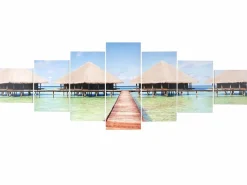 MCW Cuadro en lienzo H375 XL Pavo real (7 unid.), Playa