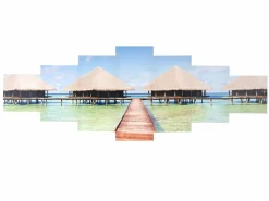 MCW Cuadro en lienzo H375 XL Pavo real (7 unid.), Playa