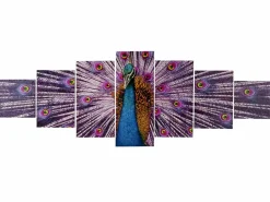 Sale Cuadro en lienzo H375 XL Pavo real (7 unid.), Pavo real Cuadro