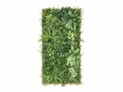 Outlet Cuadro vegetal sintético H. 106 x L. 55 cm - Marco natural, follaje , TERAKLA Panel De Pared