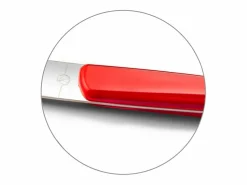 Outlet Lou Laguiole Cubertería de 24 piezas Montana Rouge - Mango de cristal , hoja de acero inoxidable microdentada, diseño contemporáneo Rojo