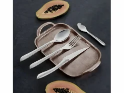 Amefa Cubertería Eclat Nature de 24 piezas en madera gris para 6 personas