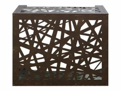 Outlet Cubierta de aire acondicionado ARTIST de aluminio corten marrón bronce (largo 86 x profundidad 44 x alto 68 cm) Marru00f3n