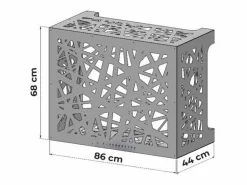 Discount Cubierta de aire acondicionado ARTIST M Aluminio L86 x P44 x H68 cm Aire Acondicionado, Ventilación