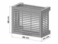 Best Cubierta de aire acondicionado LINEAR M Aluminio L86 x P44 x H68 cm Aire Acondicionado, Ventilación