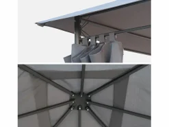 Sweeek Cubierta de pérgola elusa 3x3m Gris