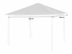 Sweeek Cubierta de pérgola elusa 3x3m Gris