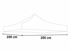 Best Decor Space Cubierta impermeable blanca de 2 x 2 pulgadas para techo de gazebo plegable (reemplazo 49483) Blanco