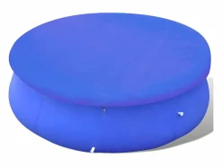 Hot Cubierta para piscina sobre el suelo redonda 300 cm ES827668 Azul