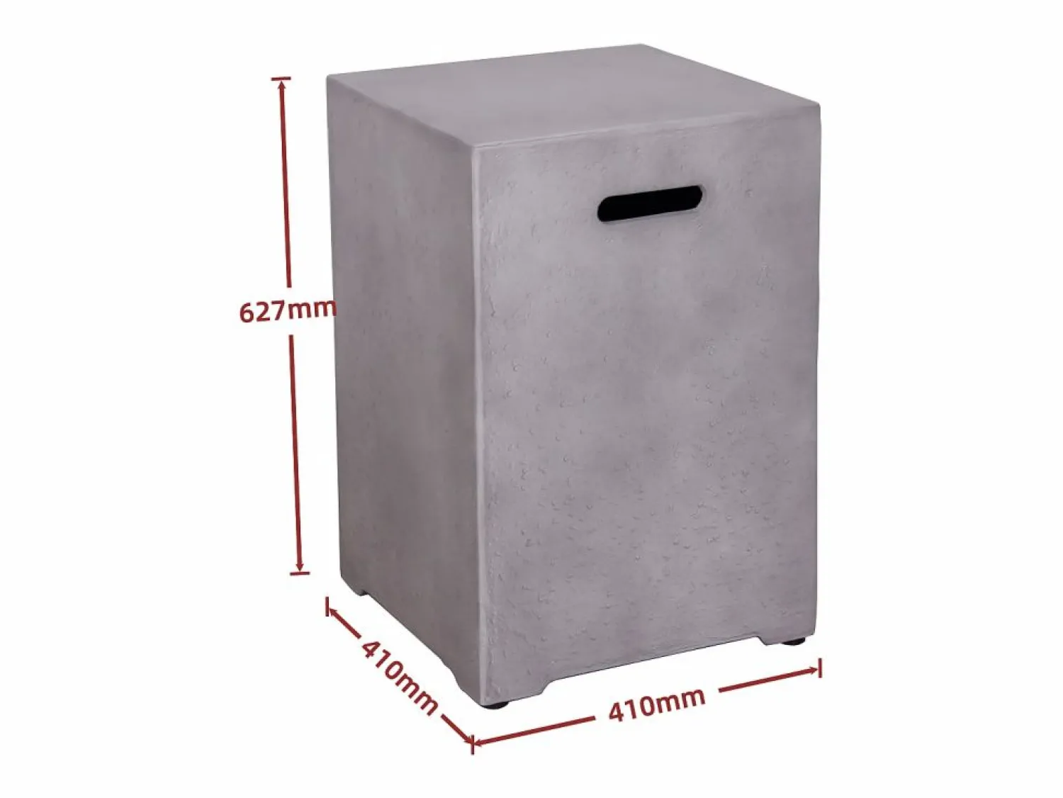 Vente-unique Cubierta rectangular antracita para bombona de gas en MGO - SEROZA