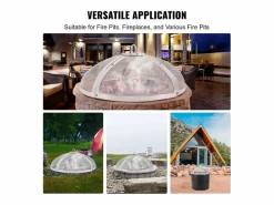 Best Cubierta SucceBuy de Protección Antichispas de 50.8cm, Cubierta de Acero Robusto Reforzado, Cubierta de Hogar al Aire Libre con Parte Superior de Apertura Fácil Materiales Y Utensilios De Cocina