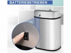 Online Cubo de basura automático con sensor infrarrojo, acero inoxidable, 58L, color plata (40,9x28,9x68 cm) Cubo De Basura Para Cocina