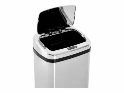 New Cubo de basura automático con sensor, acero inoxidable, 50L, diseño moderno (33x25x84 cm) Plateado