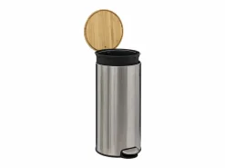New Five Cubo de basura con capacidad de 30 litros 30 L Plateado
