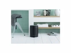 Hot Brabantia Cubo de Basura con Pedal Newicon 5L Mate Anti-Olor Higiénico Negro
