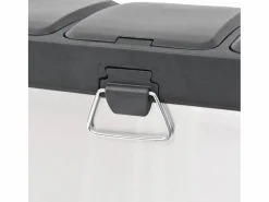 Clearance Helloshop26 Cubo de basura de acero inoxidable de 46 x 26,5 x 39,5 cm 24 litros 02_0006060 Gris