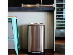 Best Kitchen Move Cubo de basura de cocina de pedal 30L GREENWICH Plateado