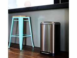 Best Kitchen Move Cubo de basura de cocina de pedal 30L GREENWICH Plateado