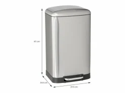 Sale Kitchen Move Cubo de basura de cocina de pedal 40L GREENWICH Plateado
