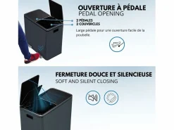 Kitchen Move Cubo de basura de cocina de reciclaje 60L MAJOR