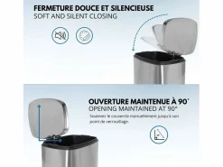 Online Cubo de basura de cocina de pedal 50L ADMIRAL Cubo De Basura Para Cocina