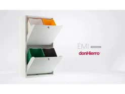 Don Hierro Cubo de basura para la cocina - Cubo de reciclaje - 4 compartimentos de 20L -51,7(ancho)x91,7(alto)x27,3(fondo) cm. - - EMI