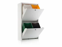 Don Hierro Cubo de basura para la cocina - Cubo de reciclaje - 4 compartimentos de 20L -51,7(ancho)x91,7(alto)x27,3(fondo) cm. - - EMI