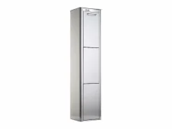 Don Hierro Cubo de basura para la cocina - Cubo de reciclaje - 3 compartimentos de 20L - acero Inoxidable - CUBEK