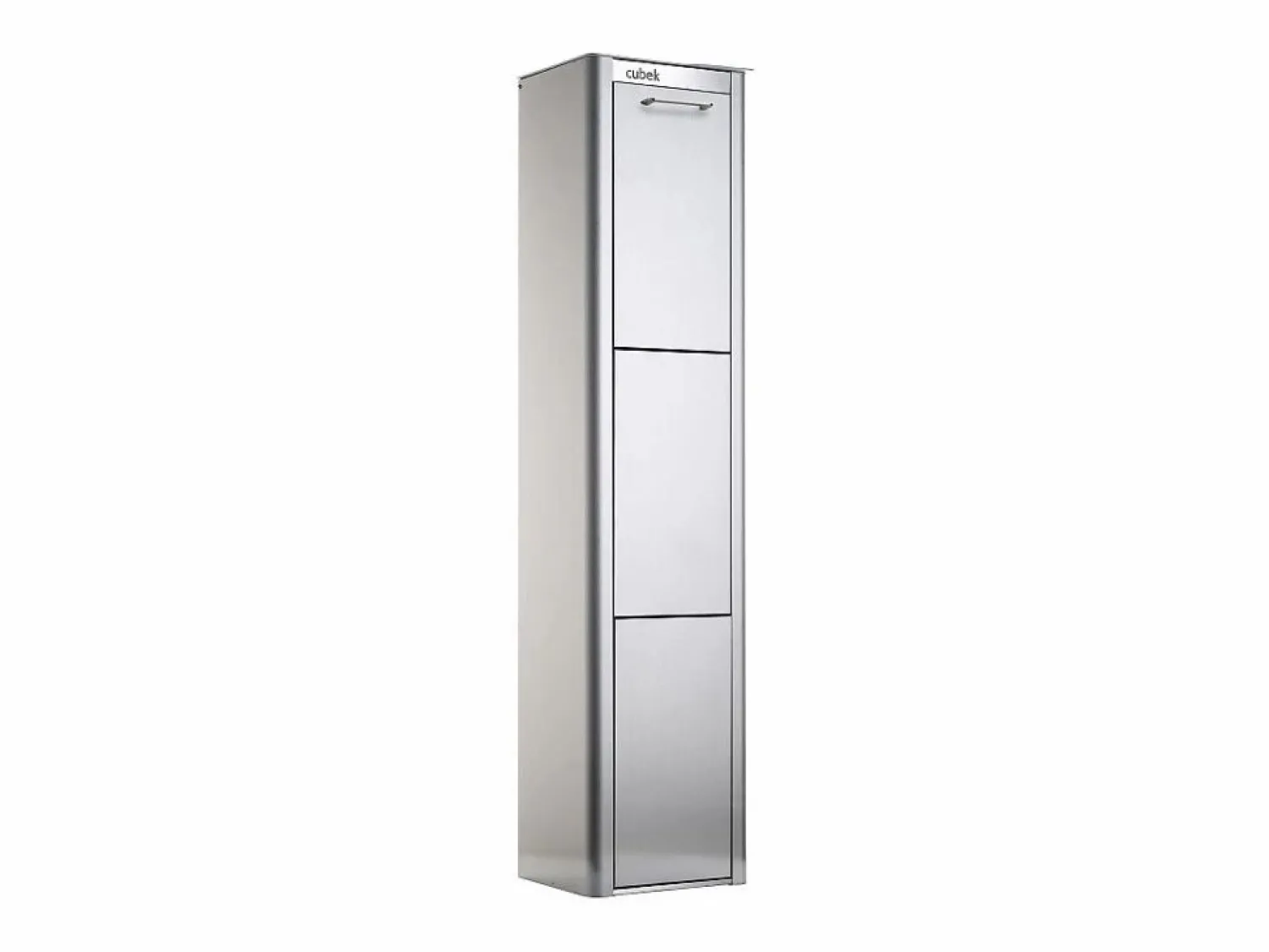 Don Hierro Cubo de basura para la cocina - Cubo de reciclaje - 3 compartimentos de 20L - acero Inoxidable - CUBEK