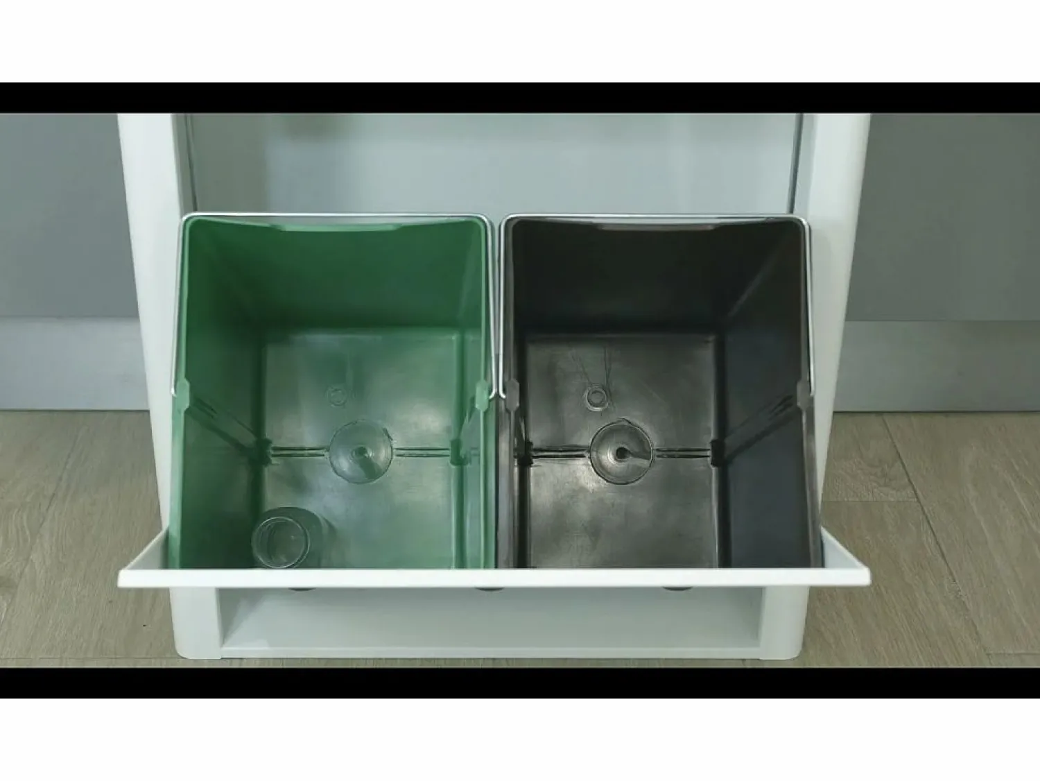 Don Hierro Cubo de basura para la cocina - Cubo de reciclaje - 4 compartimentos de 20L - acero Inoxidable - CUBEK