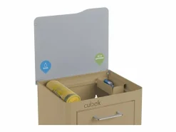 Don Hierro Cubo de basura para la cocina - Cubo de reciclaje - 3 compartimentos de 20L - CUBEK