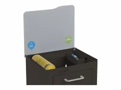 Don Hierro Cubo de basura para la cocina - Cubo de reciclaje - 3 compartimentos de 20L - CUBEK Negro