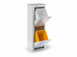 Don Hierro Cubo de basura para la cocina - Cubo de reciclaje - 2 compartimentos de 20L - CUBEK Blanco